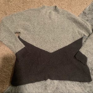 Mockneck Color Block Sweater